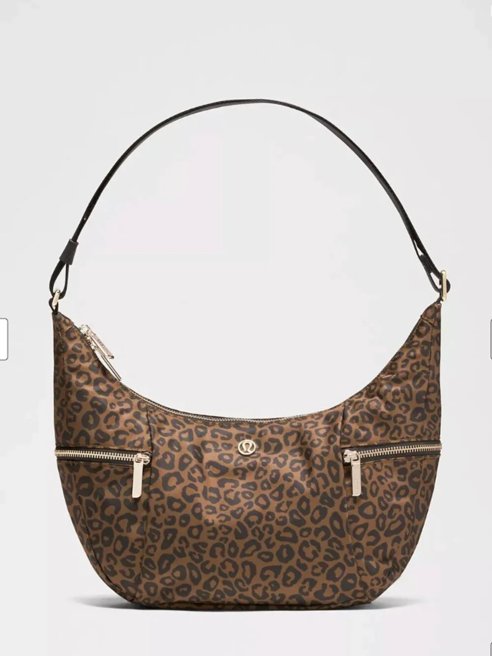 Lululemon NWT Slouchy Sling Bag 6L Gold Metal Hardware Leopard